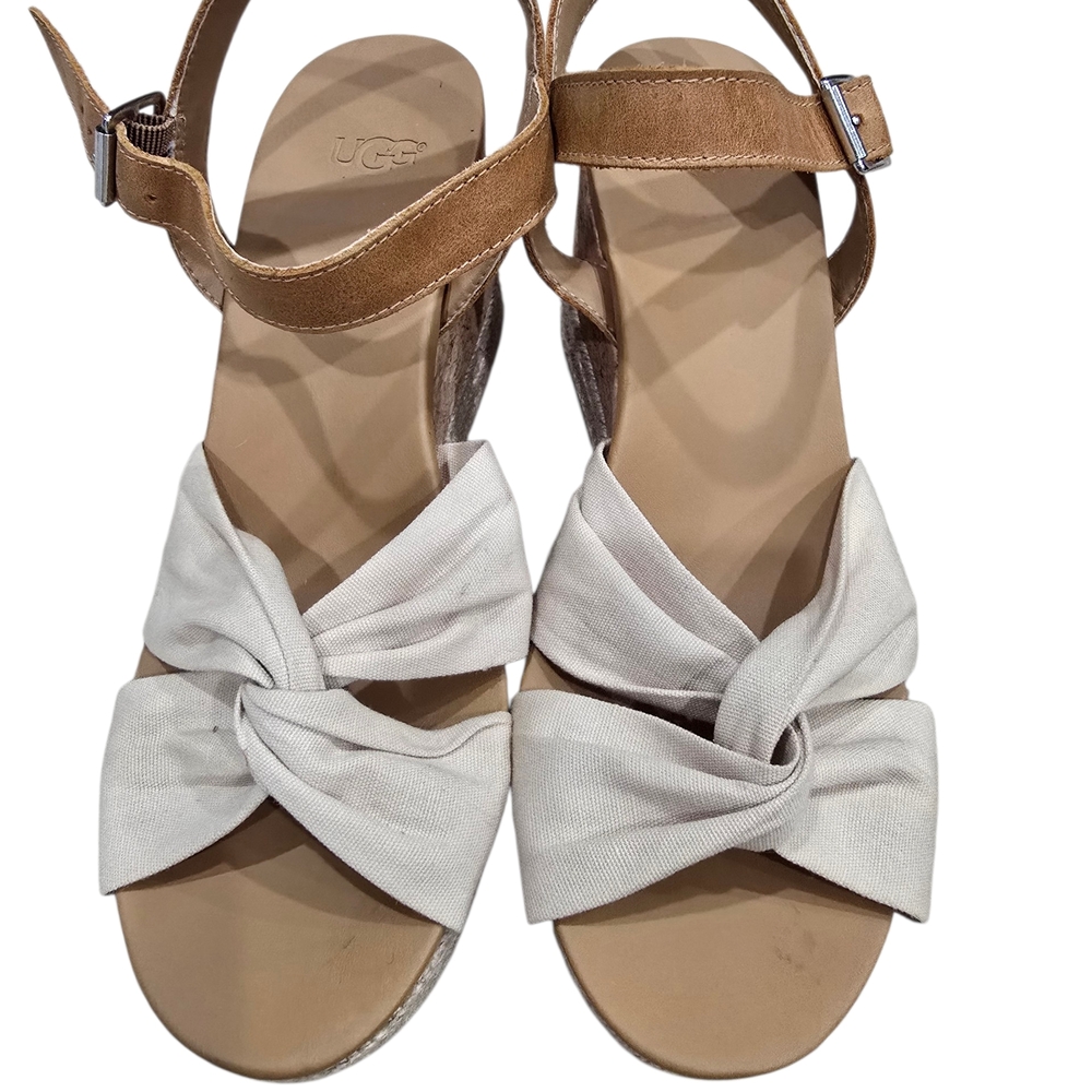 UGG Women's Tan and Cream Sandals